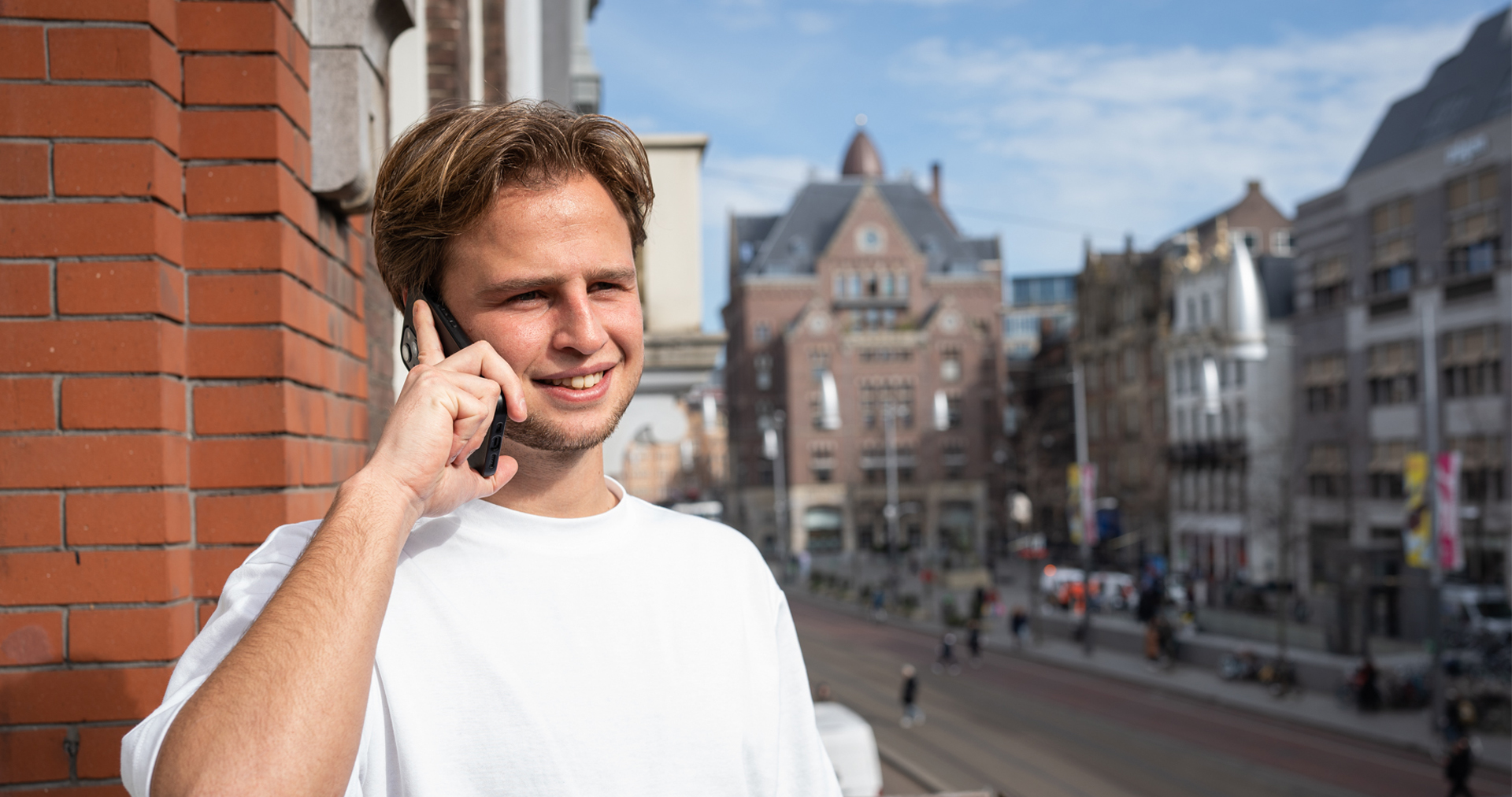 Maarten on the phone cases banner